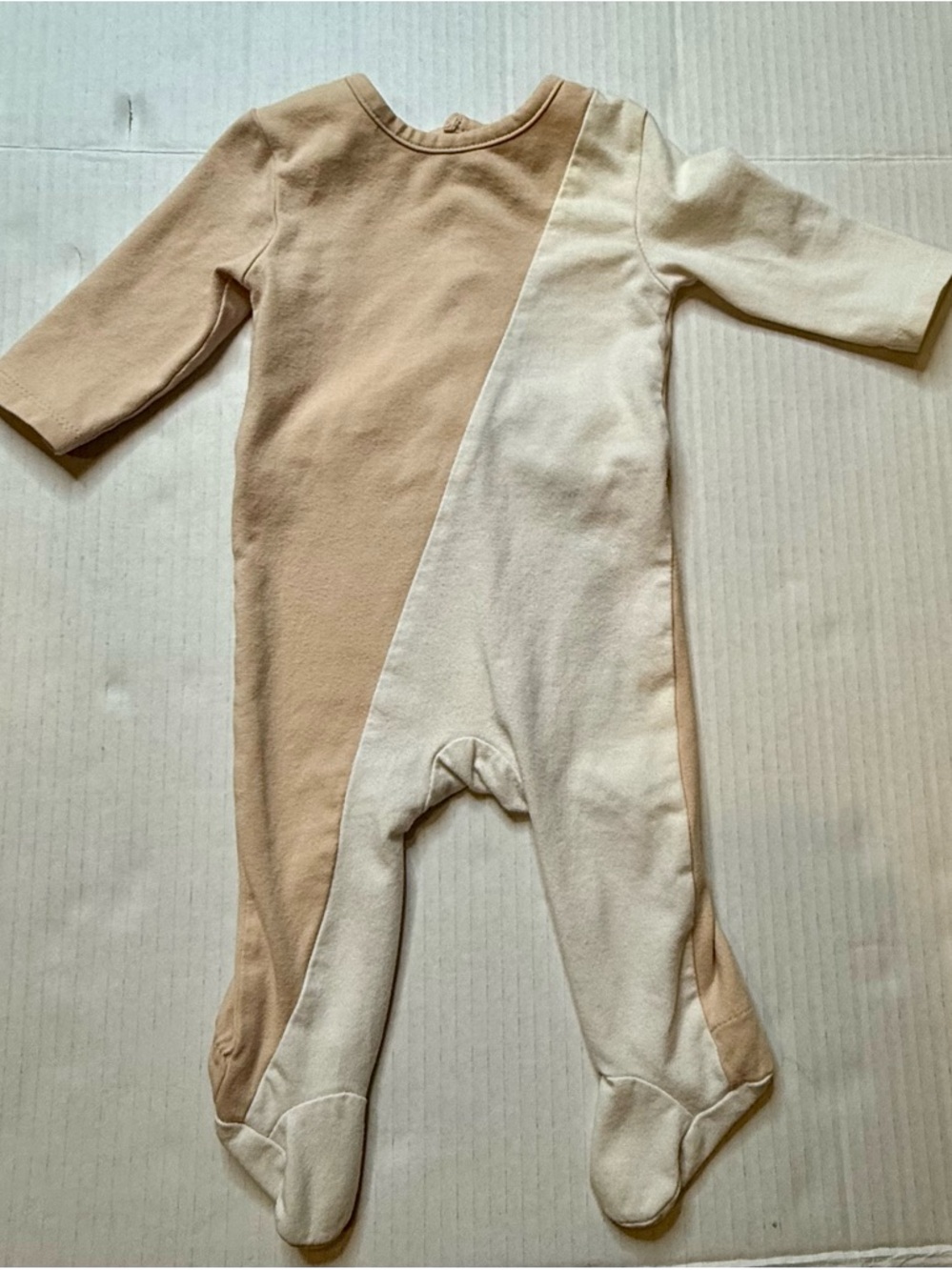Oona Baby Neutral Colorblock Footed Sleeper Newborn